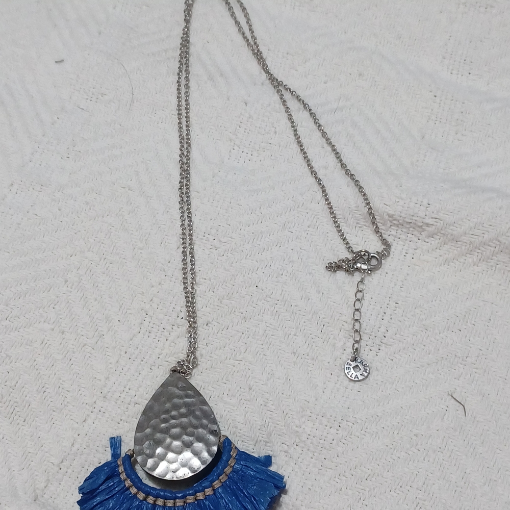 Karma Bella Long Chain Mixed Metal Statement Necklace